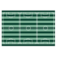 Tovaglia con motivo campo da calcio, 120x180 cm, colori assortiti