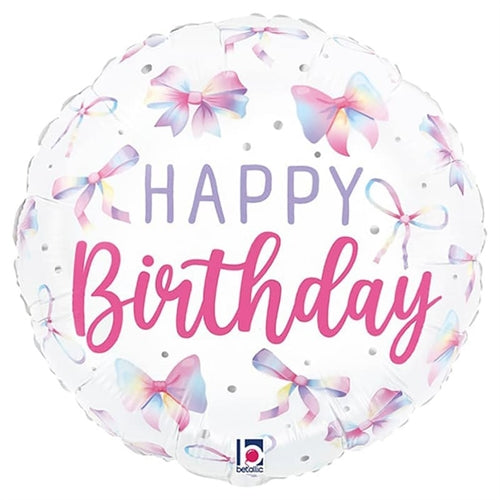Palloncino in foil 18" happy birthday fiocchi rosa multicolor
