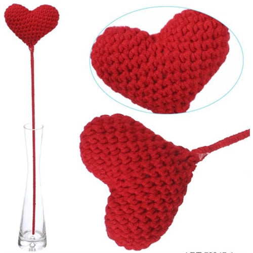 Cuore in tessuto rosso h. 42 cm