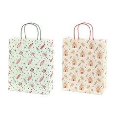Sacchetti regalo di dolci e pan di zenzero, 26x32,5x12 cm, beige e azzurro