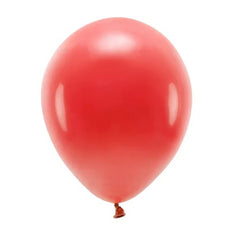 Palloncini ecologici 26 cm pastello, rosso (1 confezione / 10 pezzi)