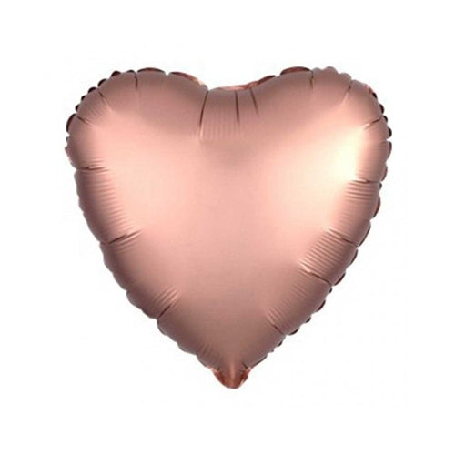 Mylar cuore rosa gold 36" 90 cm