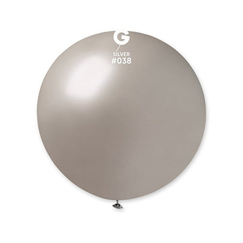 Palloncino gm30 31" argento 38 1 pz