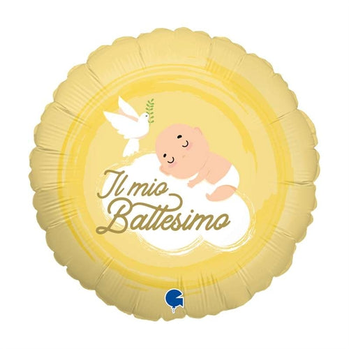 Mylar il mio battesimo tondo 18" grabo