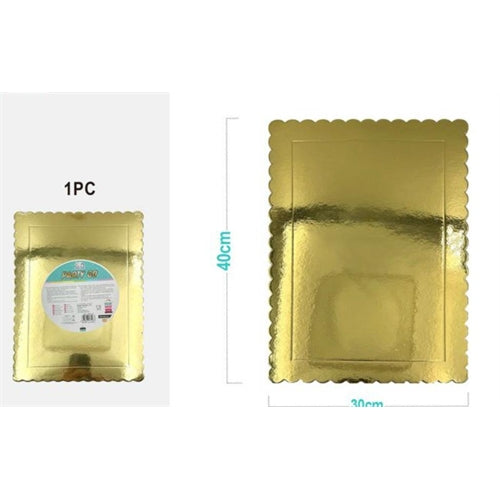 Sottotorta rettangolare oro 30x40 cm 1 pz