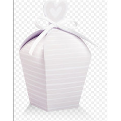 Scatolina rosa e bianca con chiusura a cuore 3,5x3,5x11,5