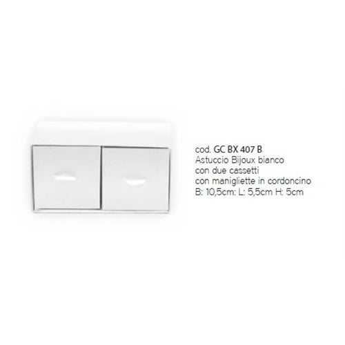 Scatolina bijoux con due cassetti 10,5 x 5,5 x 5