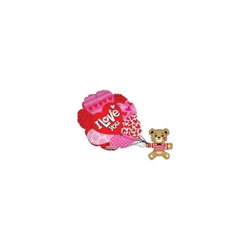 Mylar i love you con orso 36"