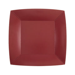 Piatti quadrati bordeaux – 18 × 18 cm – 10 pz