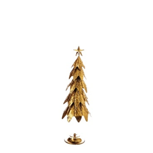 Albero di natale decorativo dorato con stella – h 67,5 cm