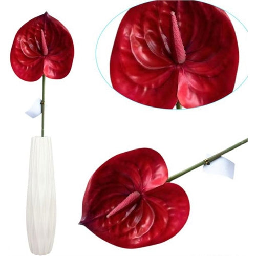Anthurium artificiale rosso h. 60 cm
