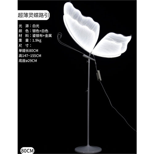Farfalla led luminosa da pavimento 80 cm – luce bianca