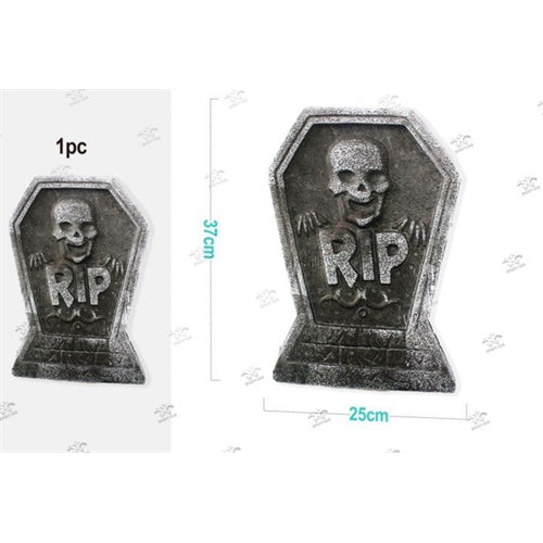Lapide halloween con scheletro “rip” – 37 × 25 cm