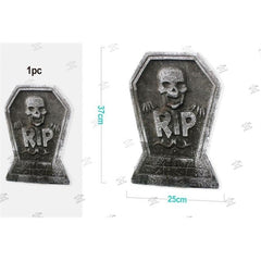 Lapide halloween con scheletro “rip” – 37 × 25 cm