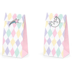 Sacchetti per dolcetti unicorno (1 confezione / 6 pezzi)