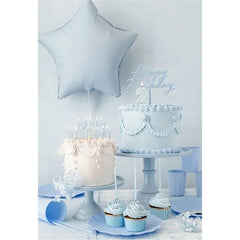 Cake topper acrilico azzurro 16.5 cm