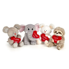 Animali assortiti san valentino 15 cm h.
