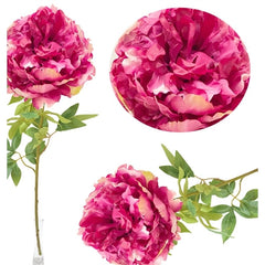 Peonia artificiale h. 68 cm  – eleganza realistica
