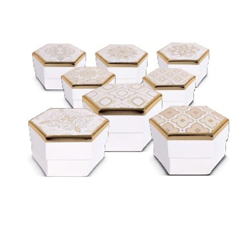 Mix mosaiko light cream esagoni a vassoio 6,5 x 6,5 x 4 cm