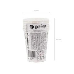 Bicchieri di carta harry potter, 250 ml, beige