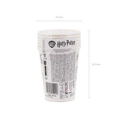 Bicchieri di carta harry potter, 250 ml, beige