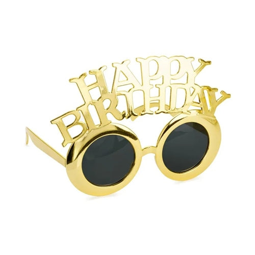 Occhiali "buon compleanno", 16,5x11,5 cm, oro freddo