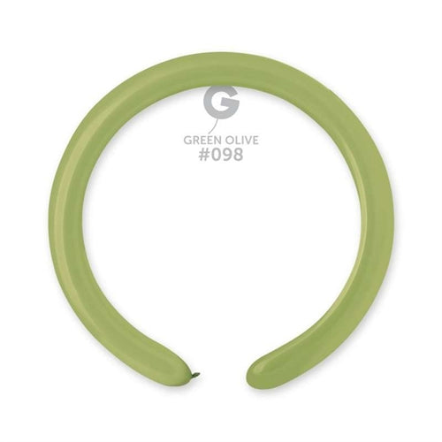 Palloncini modellabili 2" - 5 cm d4 verde oliva 098 100 pz