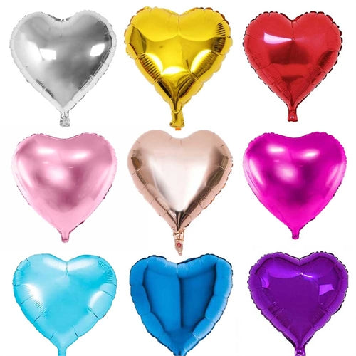 Foil cuore con valvola 9" 5 pz