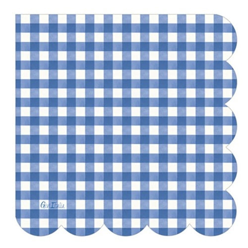 16 tovaglioli cm 33x33 vichy blu
