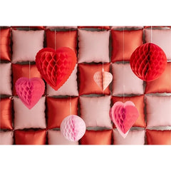 Decorazioni a nido d''ape in carta cuori, mix, 20-30 cm