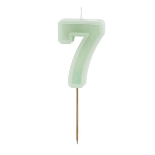 Candela di compleanno, verde, 6 cm