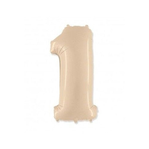 Mylar numeri color crema satinato  40" grabo