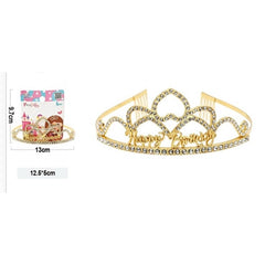 Tiara “happy birthday” oro con strass – 12,5 × 5 cm