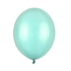 Palloncini resistenti da 30 cm, verde menta metallizzato (1 confezione / 10 pezzi)