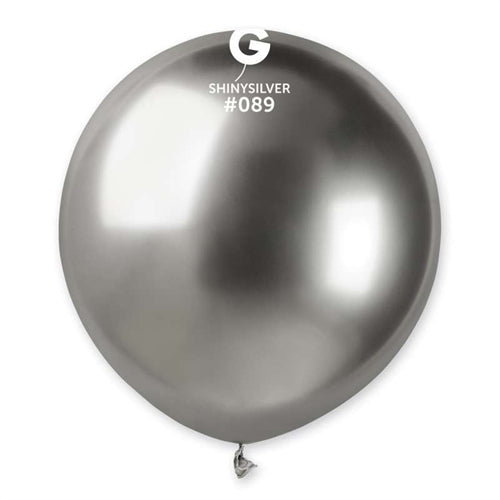 Palloncini shiny argento 089 19" gb150 25 pz
