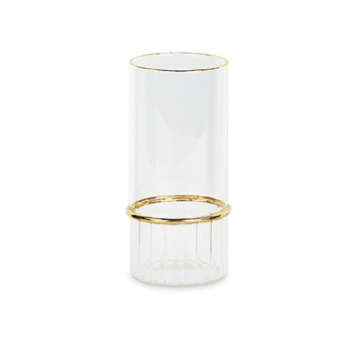 Vaso vetro anello oro d.65xh.150