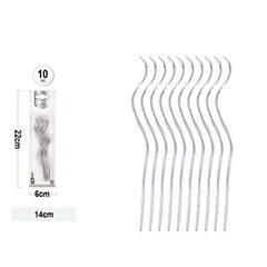 Candele a stelo curve h. 14 cm 10 pz