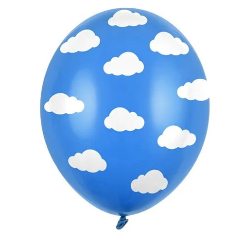 Blister palloncini nuvole blu 6 pz