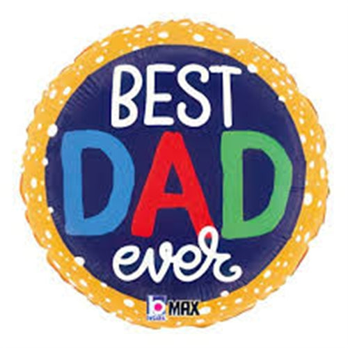 Palloncino 18" foil tondo best dad ever