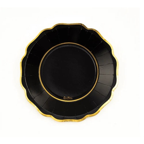 Piatti new liberty black and gold 27 cm 8 pz