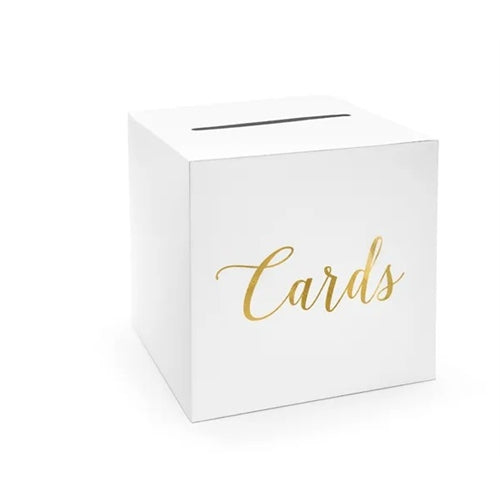 Wedding card bix oro e bianco 24x24x24 cm