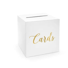 Wedding card bix oro e bianco 24x24x24 cm