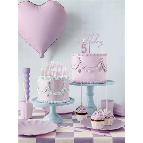 Candeline di compleanno happy birthday, 2,5 cm