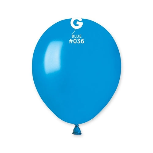Palloncino gemar 5" 100 pz blu metal 036