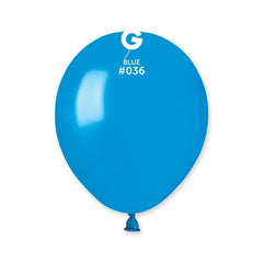 Palloncino gemar 5" 100 pz blu metal 036