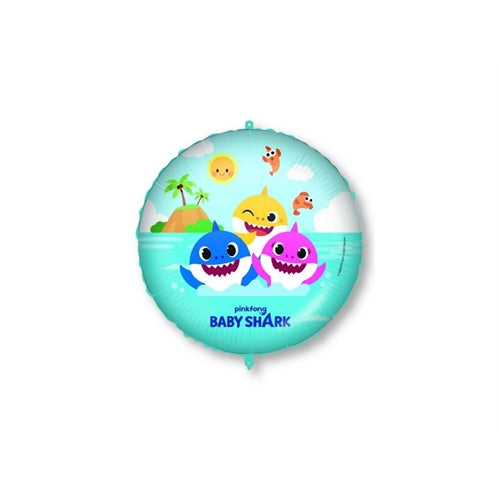 Palloncino foil baby shark rotondo 18"