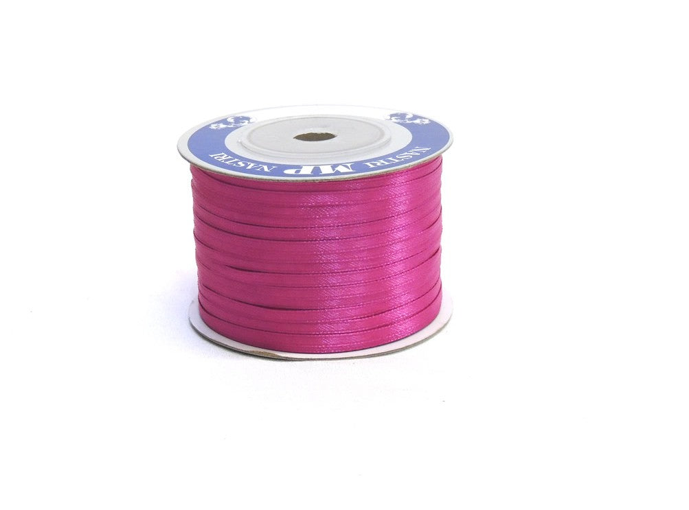 Nastro raso 3 mm x 100 mt fucsia 12