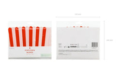 Scatole per popcorn, mix, 11x11x15,5 cm (1 confezione / 6 pezzi)