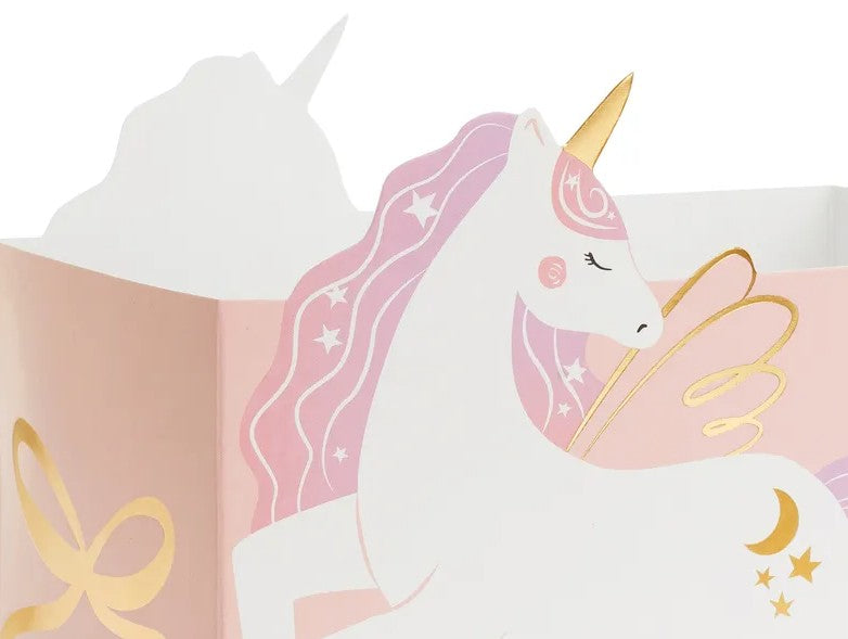 Scatole di snack con castello e unicorni, mix