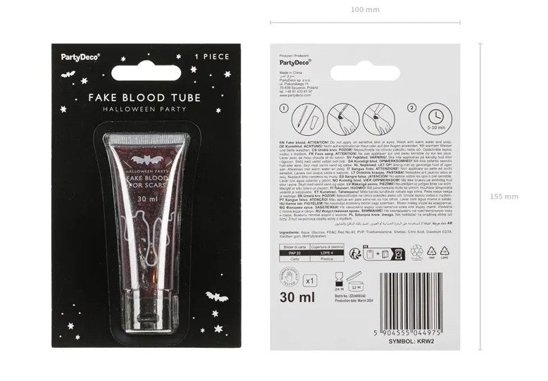 Sangue finto in tubetto, 30 ml